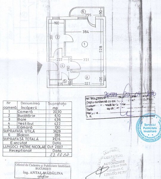 Virtutii, garsoniera decomandata 40 mp, cf. 1, mobiliata, utilata.